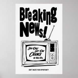 Poster om att bryta nyheter