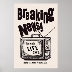 Poster om att bryta nyheter