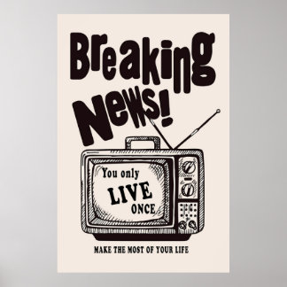 Poster om att bryta nyheter