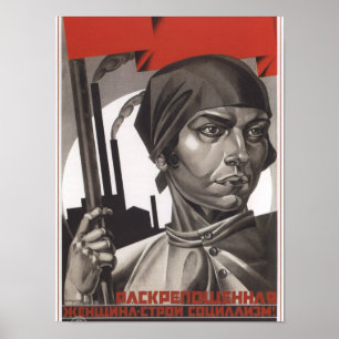 Poster om jämlikhet mellan Gender i Sovjetunionen