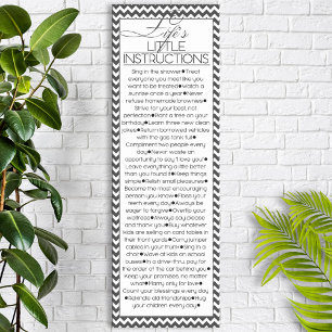 Poster om lifes Little Instructions (svart kol)
