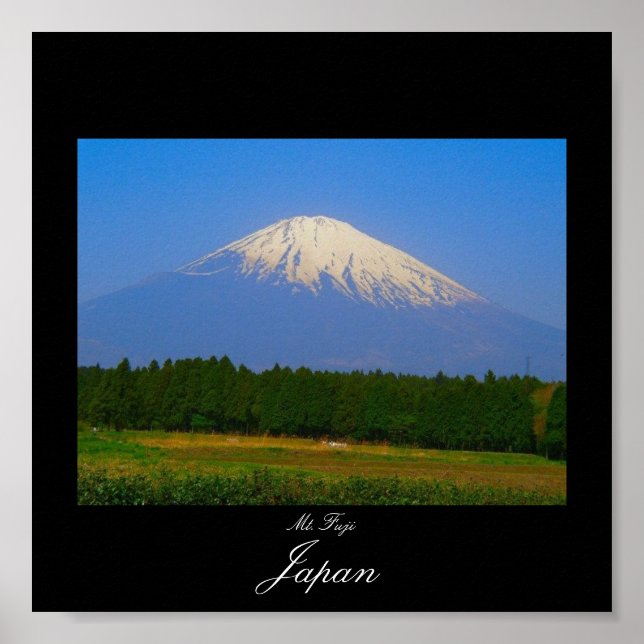 Poster om Mt. Fuji i Japan. Fuji San. (Framsidan)