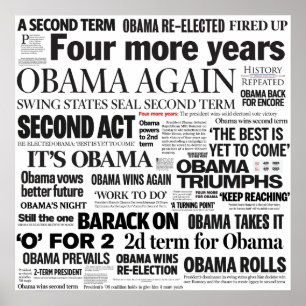 Poster om omval av Barack Obama
