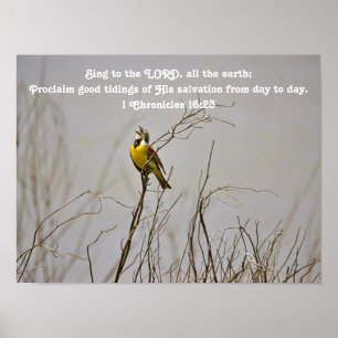 Poster om singing Bird Bible Scripture