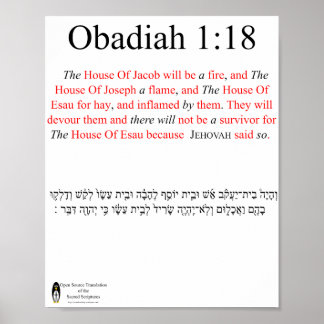 Poster Open Source Translation Obadiah 1:18