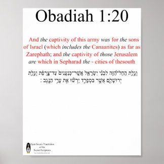 Poster Open Source Translation Obadiah 1:20