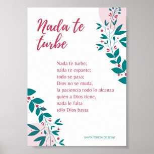 Póster oración Santa Teresita Poster