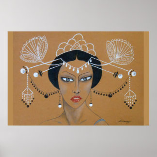 Poster "Östra Elegance" Orig. Asiatisk/konst Deco