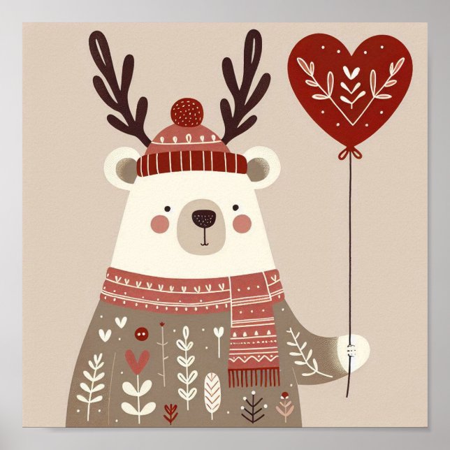 Poster “Ours tenant un ballon“ (Framsidan)