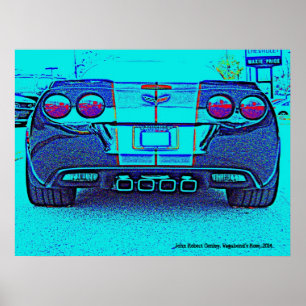 Poster på baksidan av Corvette Grand Sport 32 x 24