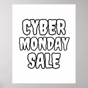 Poster på Cyber-måndag, försäljning av stora detal