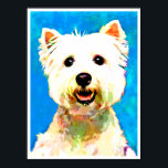 Poster på maltesiska pop Art Watercolor 18" x 24"<br><div class="desc">Digital porträtt från en ung maltesisk, ett ljust och färgstarkt påstående för dina murar. Originalteckning © DoggyStyle Design Studio. Om du vill ha en design för ett objekt som inte visas i butiken klickar du bara på länken "Fråga den här designern" på någon produkt, så är jag lycklig för att...</div>