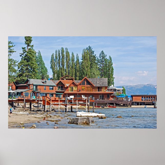 poster på stranden vid sjöar (Framsidan)