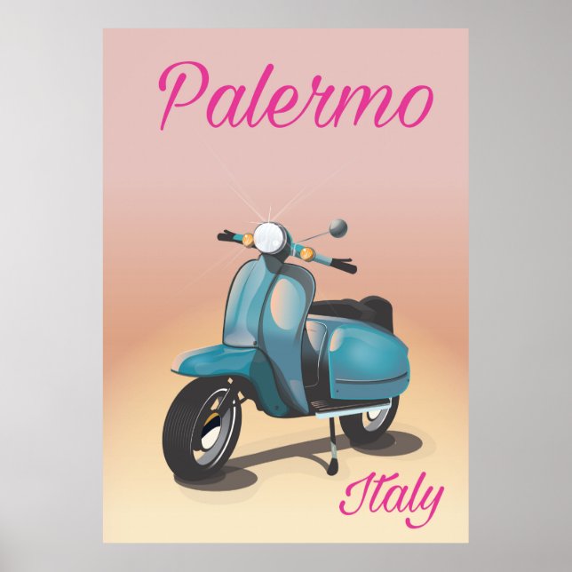 Poster Palermo Italien Scooter (Framsidan)