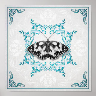 Poster Papillon Entimologiste