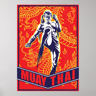 Poster Papper (projektionsyta) - Muay Thai