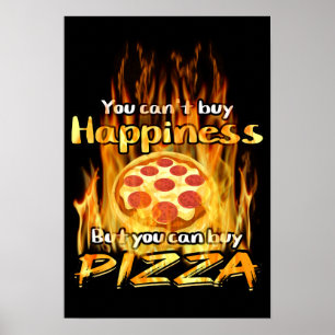 Poster Pappert för Pizza-butiken