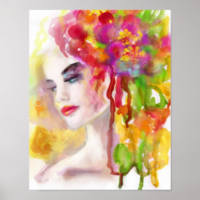 Poster Pappra (projektionsyta) Teckning vatten fär (Framsidan)