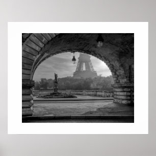 Poster Paris Black & White Print