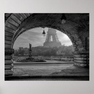 Poster Paris Black & White Print