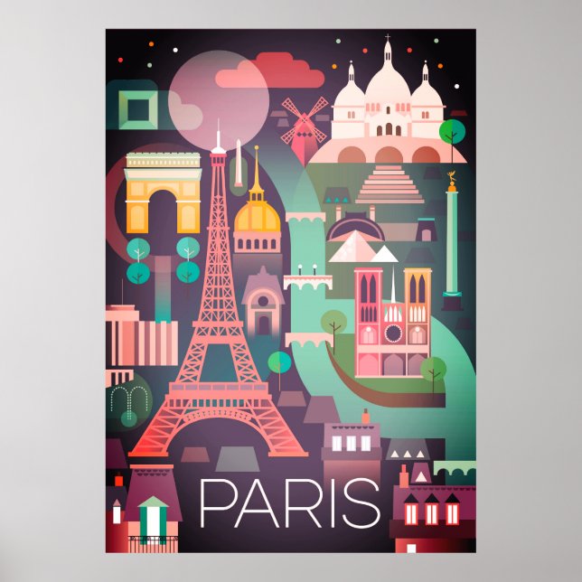 Poster - Paris Frankrike (Framsidan)