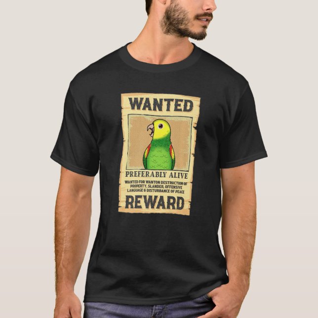 Poster Parrot I Dubbla Gult med Amazon T Shirt (Framsida)