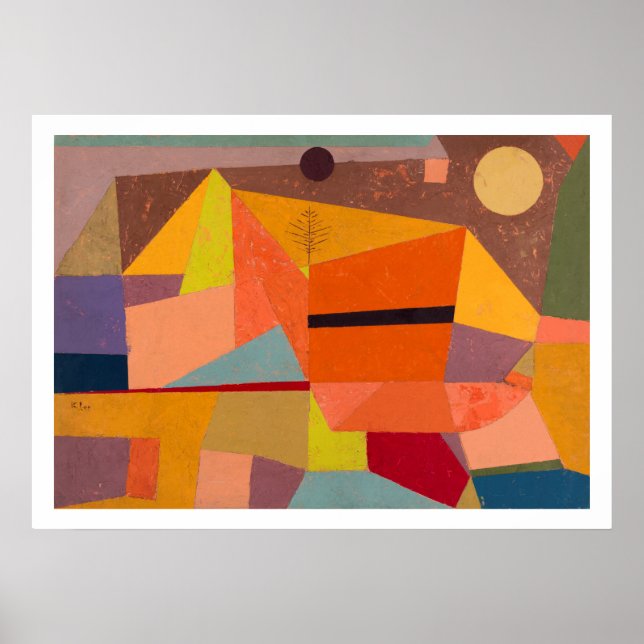 POSTER: PAUL KLEE : GLATT MOUNTAIN LANDSCAPE POSTER (Framsidan)