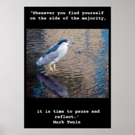 Poster, pausa och reflektera hawaiiskt Vatten Bird Poster