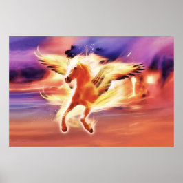 Poster Pegasus Horse "Bly med ljus"