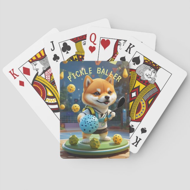 Poster personlig Pickleball Pickle Baller Casinokort (Baksidan)