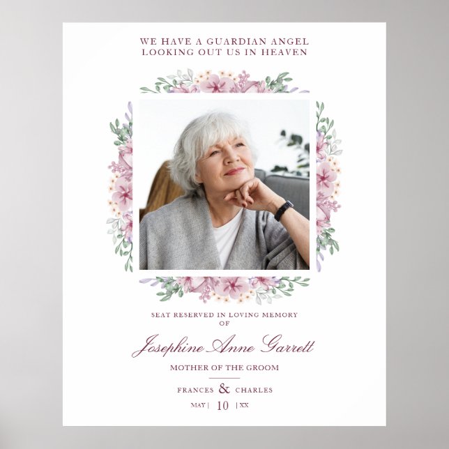 Póster Photo Memory Bröllop Kära Ones Rosa Sh Poster (Framsidan)