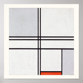 POSTER: PIET MONDRIAN: GRÅTT - RED 1935 POSTER