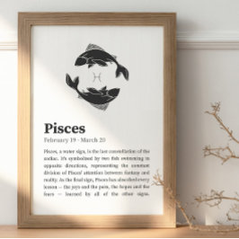 Poster Pisces Zodiac-tecken