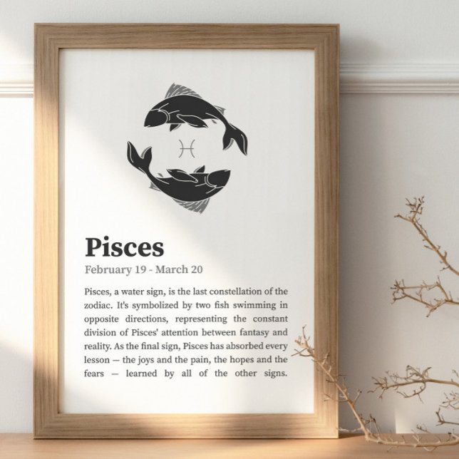 Poster Pisces Zodiac-tecken (Skapare uppladdad)