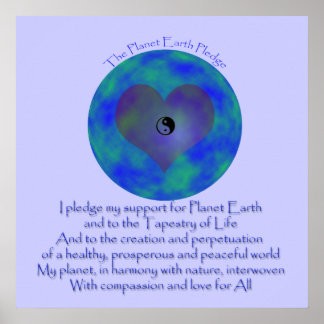 Poster - Planeten Earth Pledge