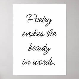 Poster poetry Evokes