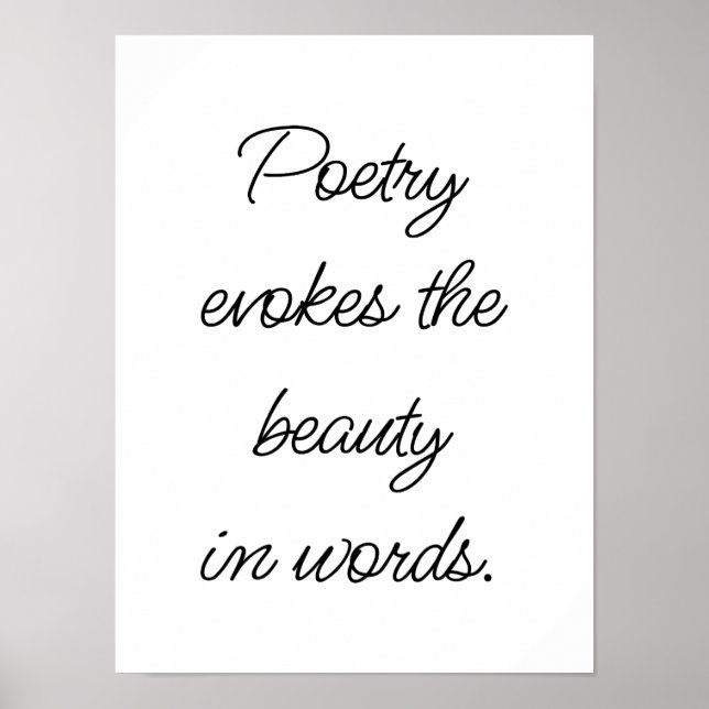 Poster poetry Evokes (Framsidan)