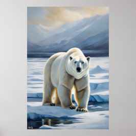 Poster | Polar Bear | Målarfärg