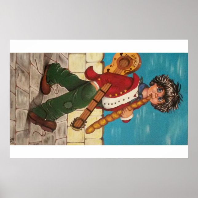 Poster. Poulbot à la guitare Poster (Framsidan)