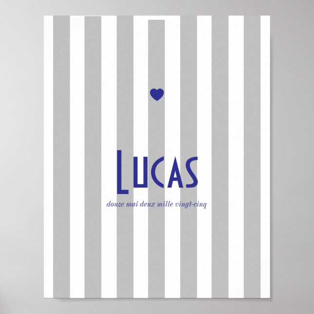 Poster prénom riviera gris (Framsidan)