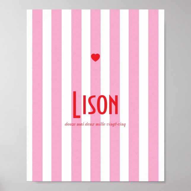 Poster prénom Riviera rose (Framsidan)