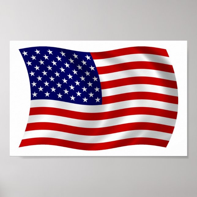 Poster Print i USA-Flagga (USA) (Framsidan)