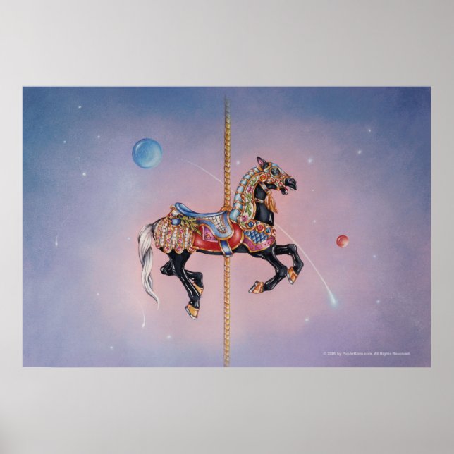 Poster, Prints - Petaluma Pony Carousel Horse 1 Poster (Framsidan)