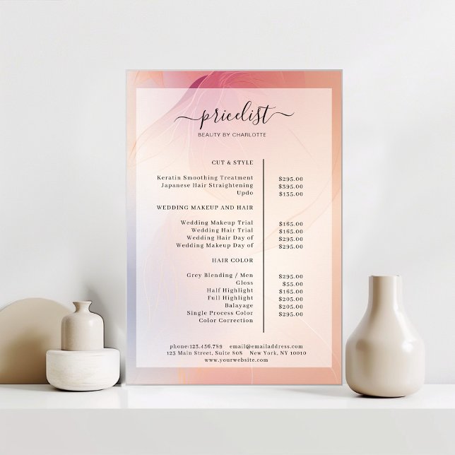 Poster Pris salonlista (Skapare uppladdad)