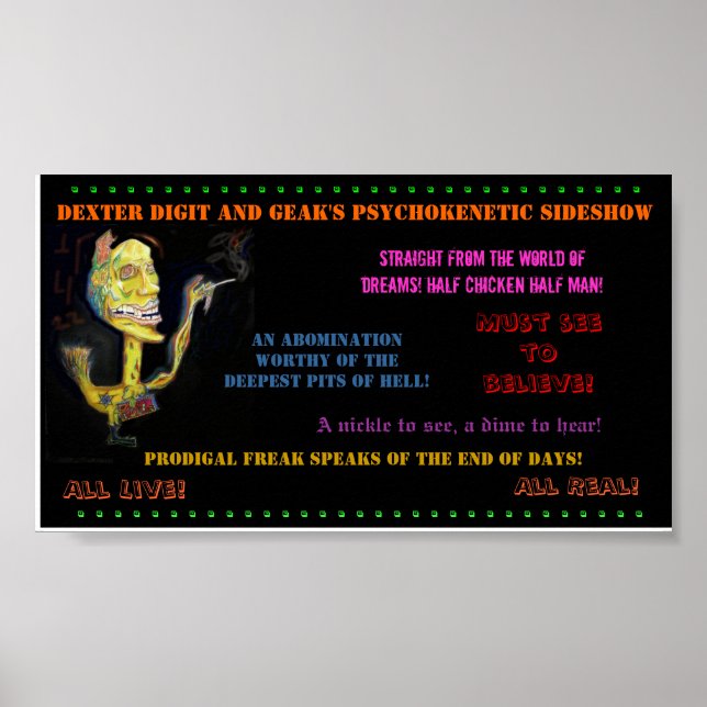 Poster Prodigal Freak Sideshow (Framsidan)