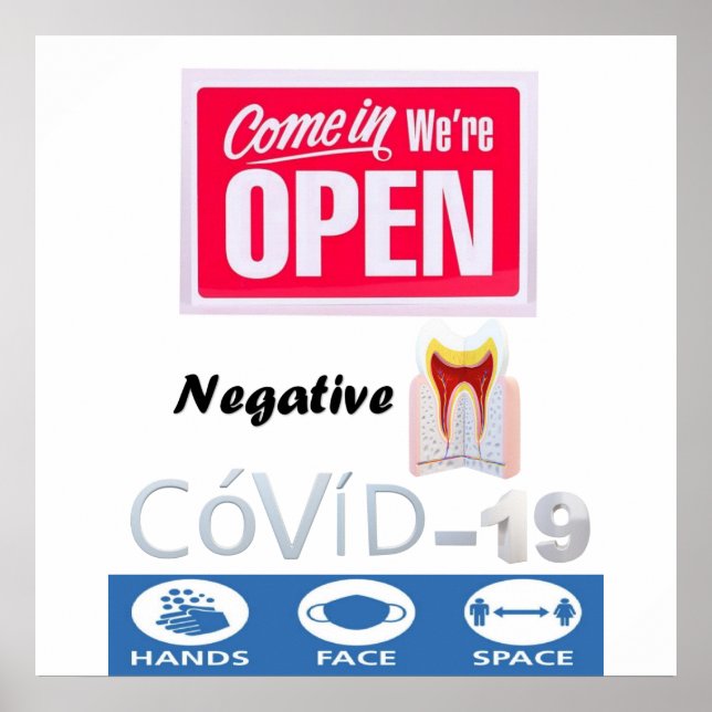 Poster projektionsyta för Covid 19 Dentist Open Si (Framsidan)