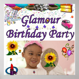 Poster projektionsyta för Glamor Party