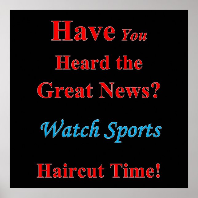 Poster projektionsyta för sporthårklippsförsäljnin (Framsidan)