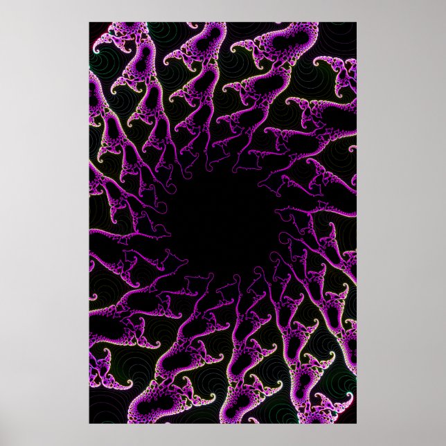 Poster: Psychedelic Fractal Vortex Poster (Framsidan)
