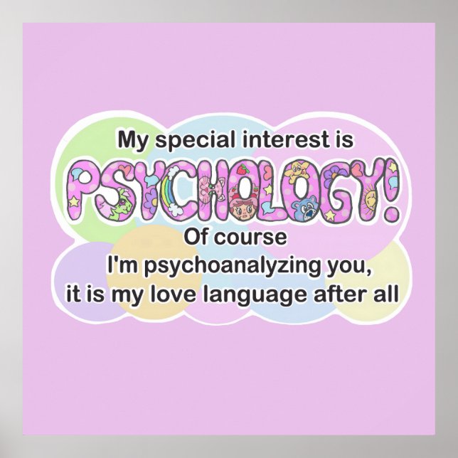 Poster Psychology Love Language (ADHD, Autistic) (Framsidan)
